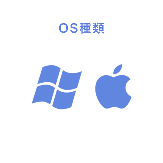 OS種類 Windows macOS UNIX
